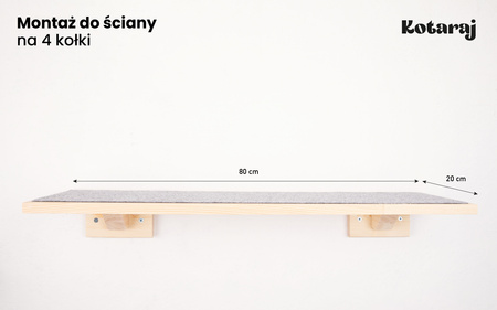 Półka dł.80 cm dla kota