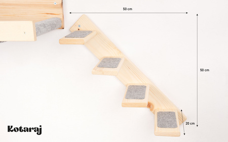 Legowisko i schodki dla kota - zestaw