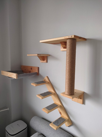 Legowisko i schodki dla kota - zestaw