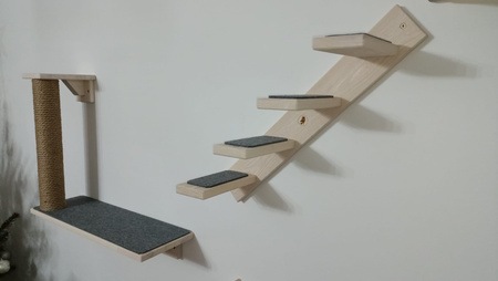 Półka ze słupkiem do drapania dla kota