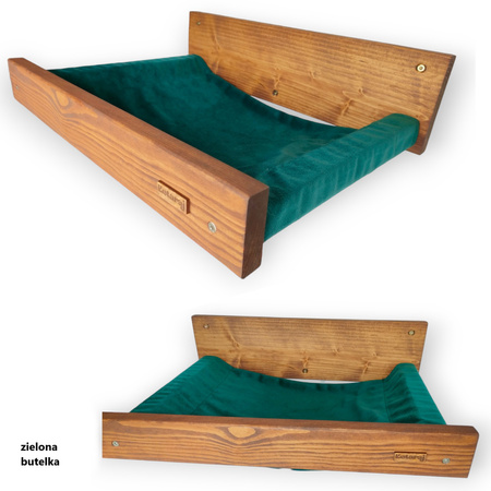 Legowisko i schodki dla kota - zestaw kolor dąb-orzech